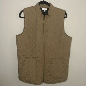 J. Jill Heritage Beige Lightweight Quilted Vest size L